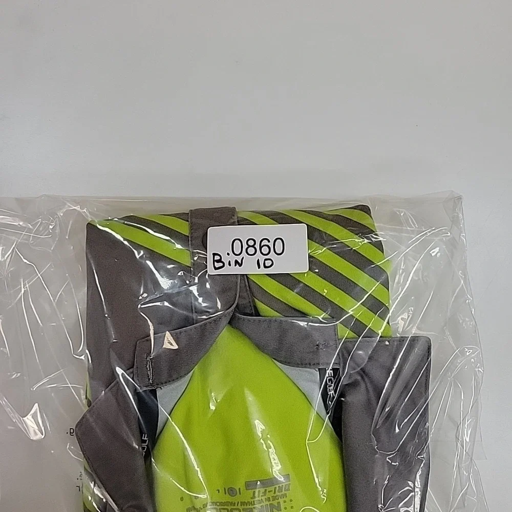 Nike Golf Tour Performance Dri Fit Polo Men's L Lime Grey‎ Activewear Athleisure